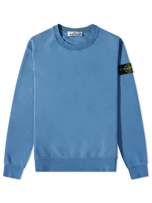 Wappen Patch Crew Neck Sweatshirt Blue - STONE ISLAND - BALAAN 2