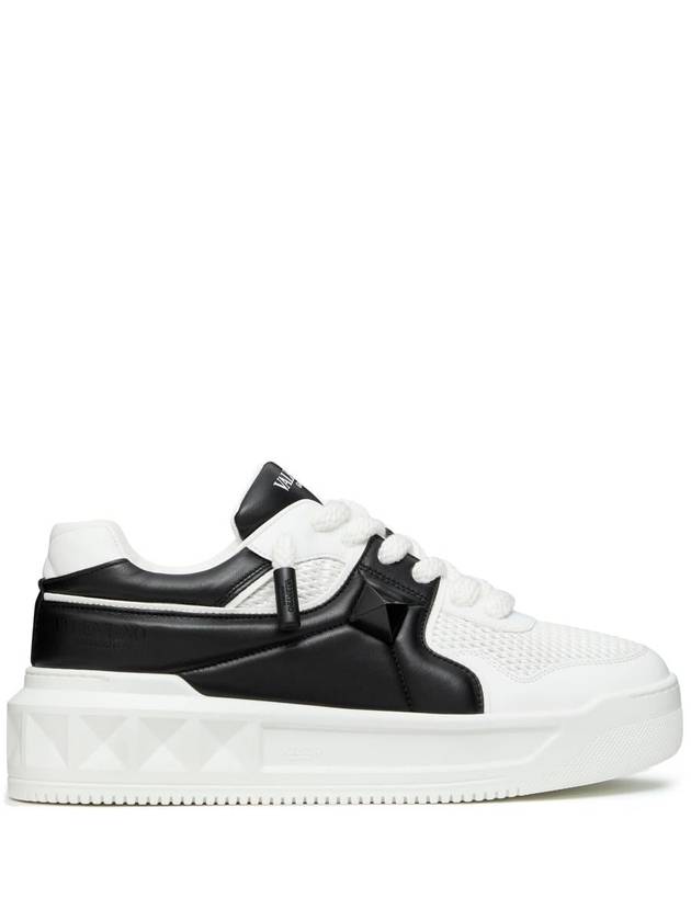 One Stud XL Low Top Sneakers Black White - VALENTINO - BALAAN 2