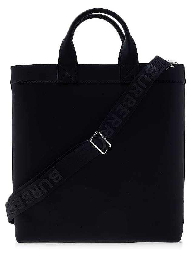 Logo Print Nylon Artie Tote Bag Black - BURBERRY - BALAAN 4