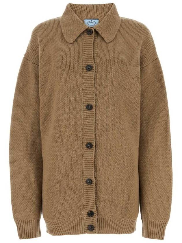 CAMEL Biscuit cashmere cardigan P25I41S2121ZYV F0040 - PRADA - BALAAN 2