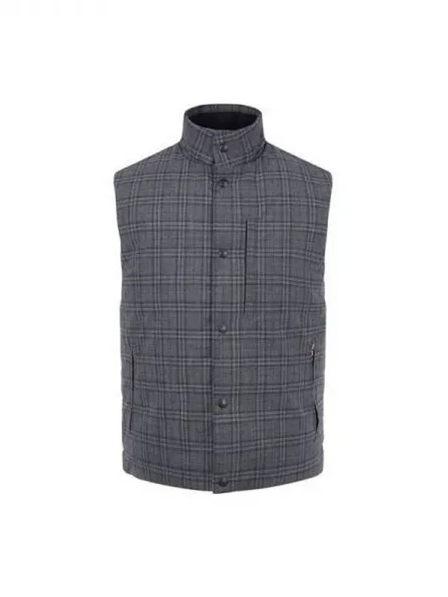 Check pattern duck down padded vest charcoal gray 271149 - PAUL SMITH - BALAAN 1