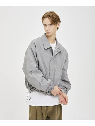 Coated Nylon Windbreaker Grey - MOO - BALAAN 2