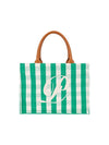 Gingham Check Middle Tote Bag Green - PEOPLE OF THE WORLD - BALAAN 2