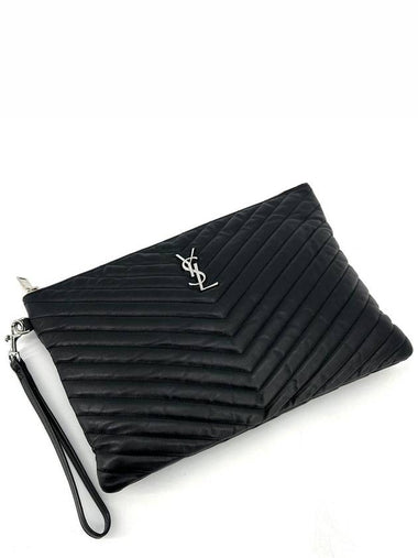 Monogram silver clutch new medium 559193 - SAINT LAURENT - BALAAN 1