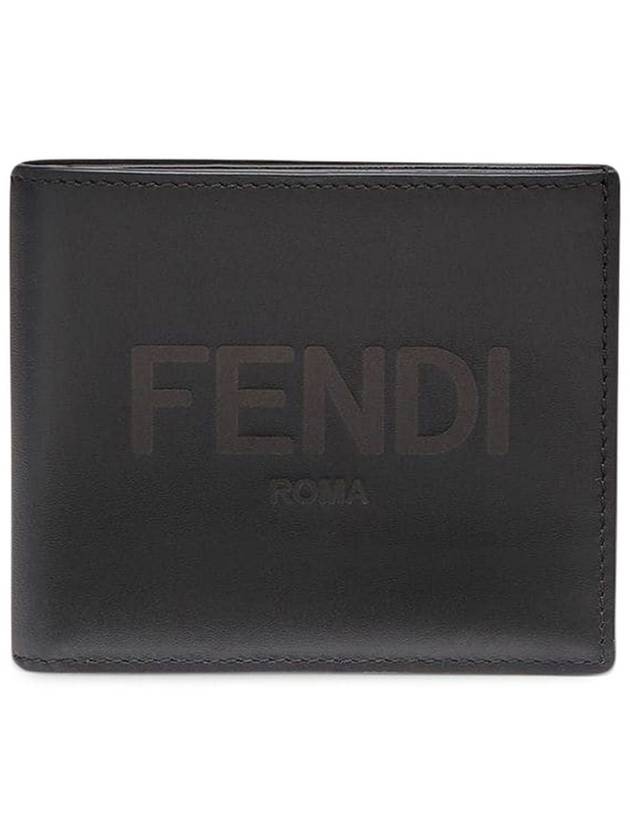 Logo Stamp Half Wallet Black - FENDI - BALAAN 2