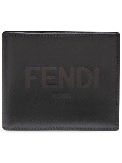 Logo Stamp Half Wallet Black - FENDI - BALAAN 2