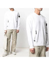 Wappen Side Zipper Pocket Sweatshirt White - STONE ISLAND - BALAAN 2