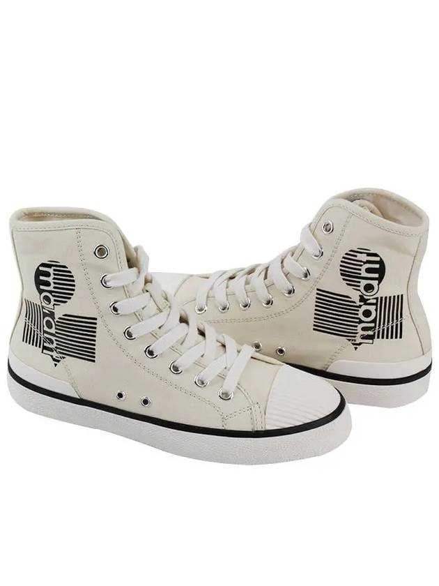 Women's Benkeenh High Top Sneakers Chalk - ISABEL MARANT - BALAAN 3