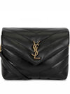 Loulou Toy Matelasse Shoulder Bag Black - SAINT LAURENT - BALAAN 2