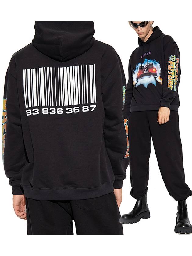 Back To The Future Print Hoodie Black - VETEMENTS - BALAAN 2