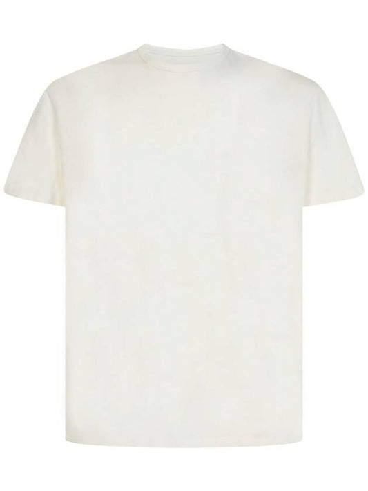 Reverse Logo Jersey Short Sleeve T-Shirt Ivory - MAISON MARGIELA - BALAAN.