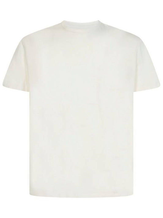 Reverse Logo Jersey Short Sleeve T-Shirt Ivory - MAISON MARGIELA - BALAAN.