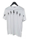 Thunder Short Sleeve T-Shirt White - NEIL BARRETT - BALAAN 3