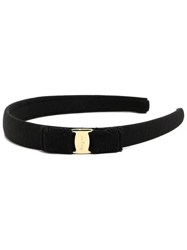 Vara Bow Hairband Black - SALVATORE FERRAGAMO - BALAAN 3