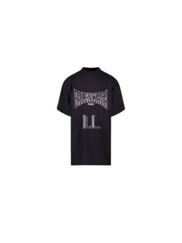 Logo Print Short Sleeve T-Shirt Black - BALENCIAGA - BALAAN 2