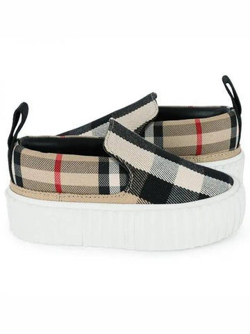 Kids Vintage Check Slip On Beige 8062781 1054660 - BURBERRY - BALAAN 1