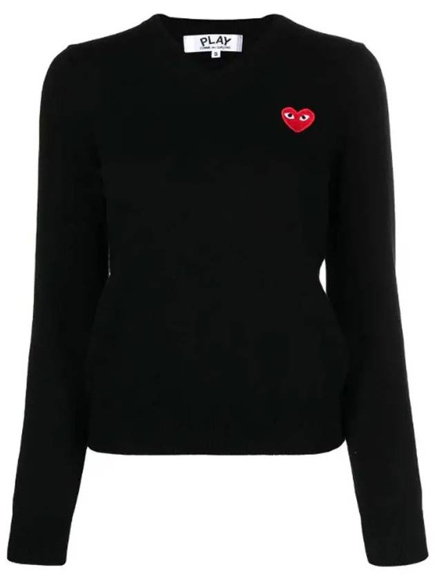 Play Motif V-Neck Sweater P1N001 - COMME DES GARCONS - BALAAN 2