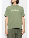 Stitches Two Embroidery Short Sleeve T-Shirt Sage Green - STONE ISLAND - BALAAN 4