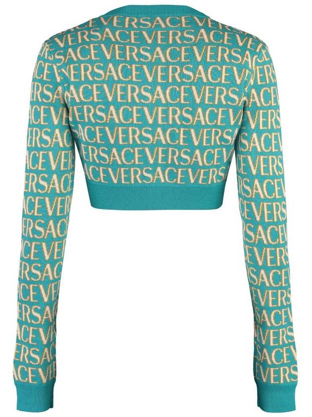 Cardigan 10109631A079605V540 Light Blue - VERSACE - BALAAN 3