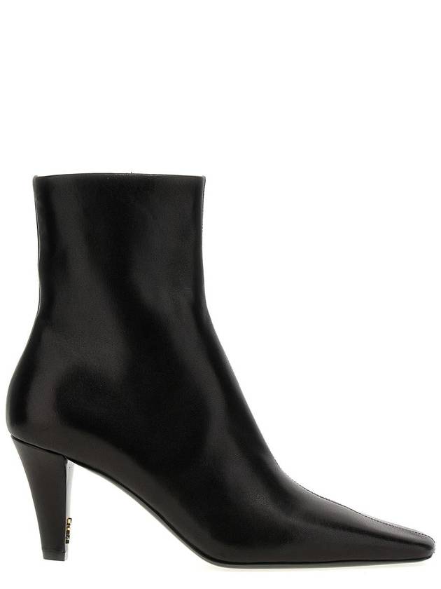 Jill Leather Ankle Boots Black - SAINT LAURENT - BALAAN 2