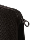 Intrecciato Weaving Zipper Medium Clutch Bag Dark Brown - BOTTEGA VENETA - BALAAN 4