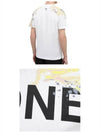 Logo Marvel Print Round Short Sleeve T-Shirt White - STONE ISLAND - BALAAN 6