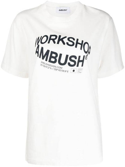 Workshop Logo Printing Short Sleeve T-Shirt White - AMBUSH - BALAAN 2