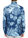 Emanuel Print Mid Layer Long Sleeve T-Shirt Blue - J.LINDEBERG - BALAAN 5