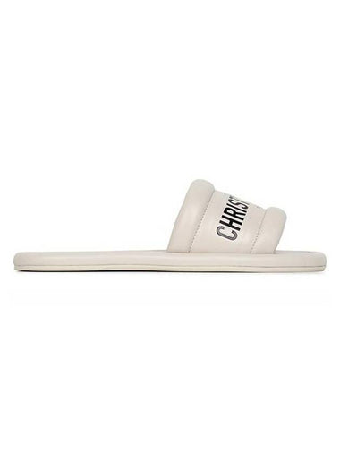 Every-D Embossed Lambskin Slippers White - DIOR - BALAAN 1