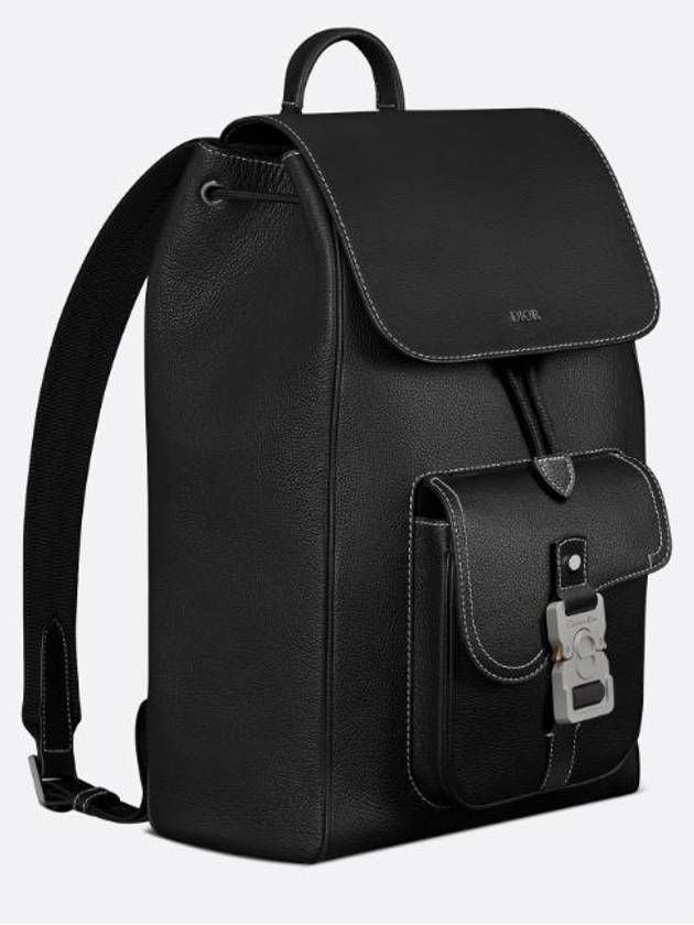 Saddle Grained Calfskin Backpack Black - DIOR - BALAAN 5