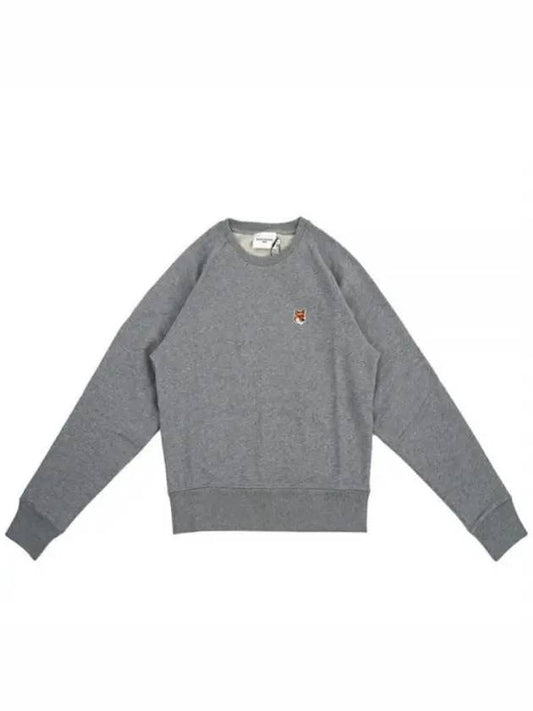 Fox Head Patch Adjusted Sweatshirt Grey Melange - MAISON KITSUNE - BALAAN 2