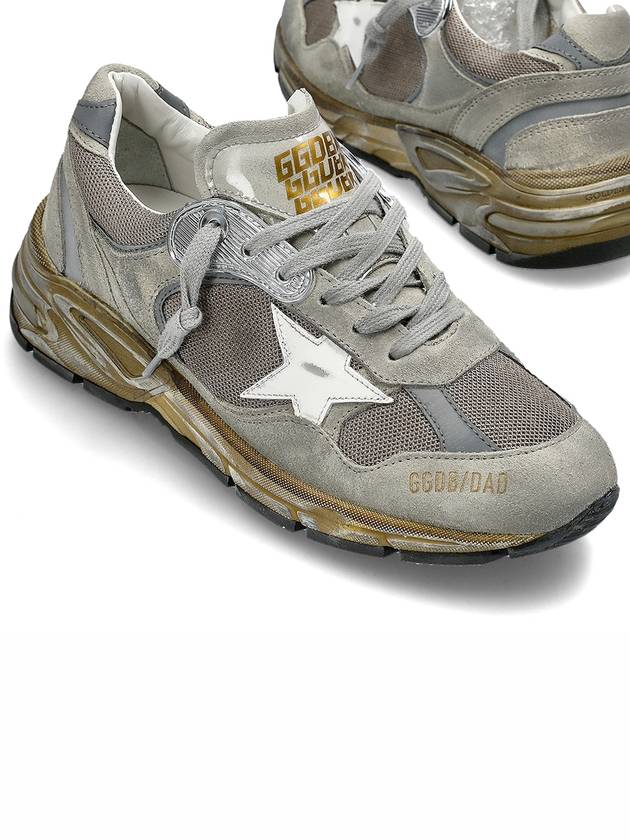 Mesh and Suede Dad-Star Sneakers White Dove Grey - GOLDEN GOOSE - BALAAN 2