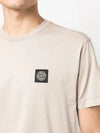 Logo Patch Cotton Short Sleeve T-Shirt Dove Grey - STONE ISLAND - BALAAN 6