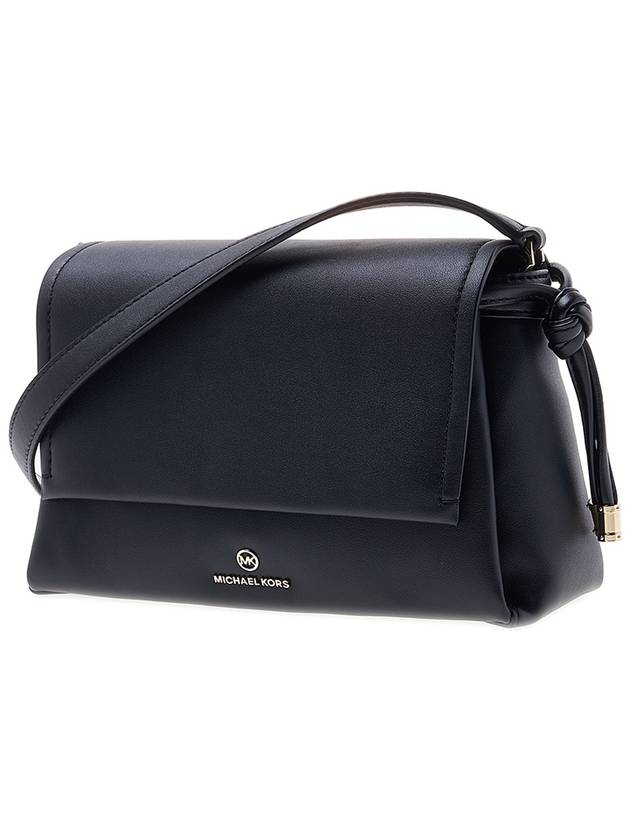 Logo Plaque Leather Shoulder Bag Black - MICHAEL KORS - BALAAN 3