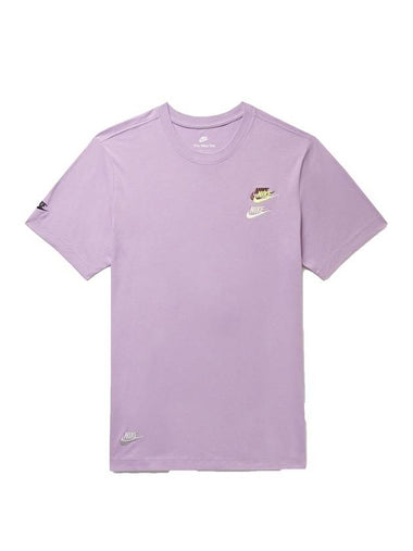 Club Essentials Short Sleeve T-Shirt Lilac - NIKE - BALAAN 1