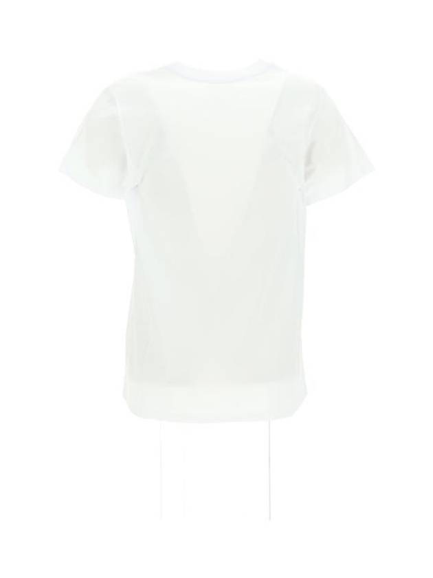 Women's Graffiti Logo Short Sleeve T-Shirt White - ALEXANDER MCQUEEN - BALAAN 3