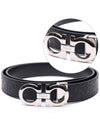 Gancini Reversible Adjustable Leather Belt Black - SALVATORE FERRAGAMO - BALAAN 2