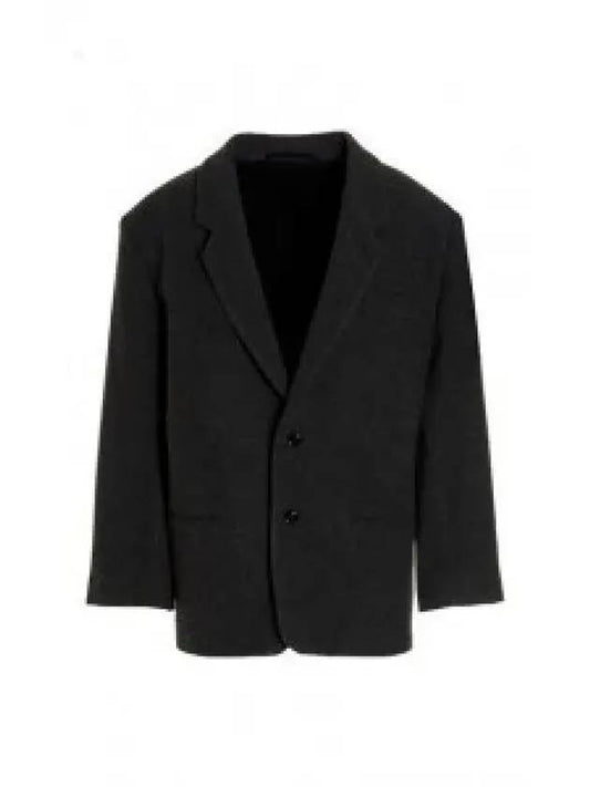 Single-Breasted Wool Blazer Jacket Grey - LEMAIRE - BALAAN 2