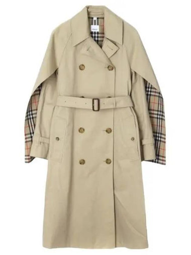 Cotton gabardine trench coat - BURBERRY - BALAAN 1