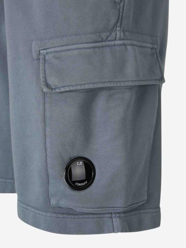 Bermuda Knit Cargo Shorts Blue - CP COMPANY - BALAAN 6