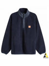 Logo Applique Fleece Sweatshirt Navy - A.P.C. - BALAAN 2