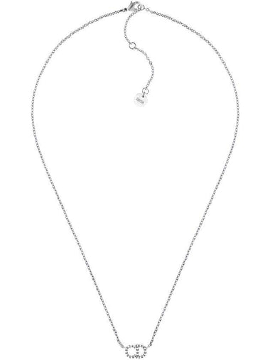 Claire D Rune White Crystal Necklace Silver - DIOR - BALAAN 1