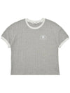 Summer Knit Round Short Sleeves T Shirt Grey - METAPHER - BALAAN 8