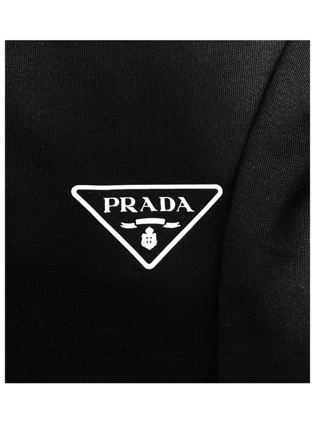 Triangular logo round sweatshirt black men s UJL21A 1U77 F0002 TJ - PRADA - BALAAN 5