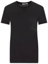 Papaia Logo Cotton Short Sleeve T-Shirt Black - MAX MARA - BALAAN 2