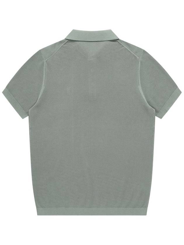 Men's Polo Pique Short Sleeve Knit Grayish Khaki SW23ESW03GK - SOLEW - BALAAN 3