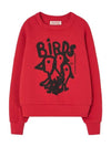 Kids Logo Bird Sweatshirt Red F24023 185FT - THE ANIMALS OBSERVATORY - BALAAN 1