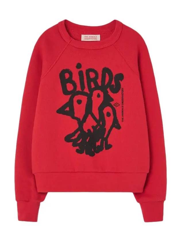 Kids Logo Bird Sweatshirt Red F24023 185FT - THE ANIMALS OBSERVATORY - BALAAN 1