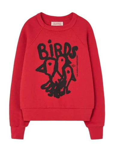 Kids Logo Bird Sweatshirt Red F24023 185FT - THE ANIMALS OBSERVATORY - BALAAN 1