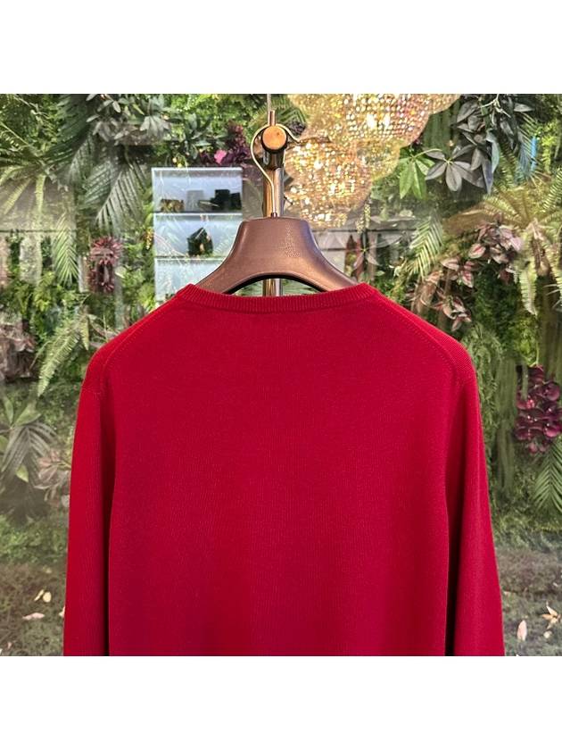 Classic Crew Neck Cashmere Knit Top Red - LORO PIANA - BALAAN 6